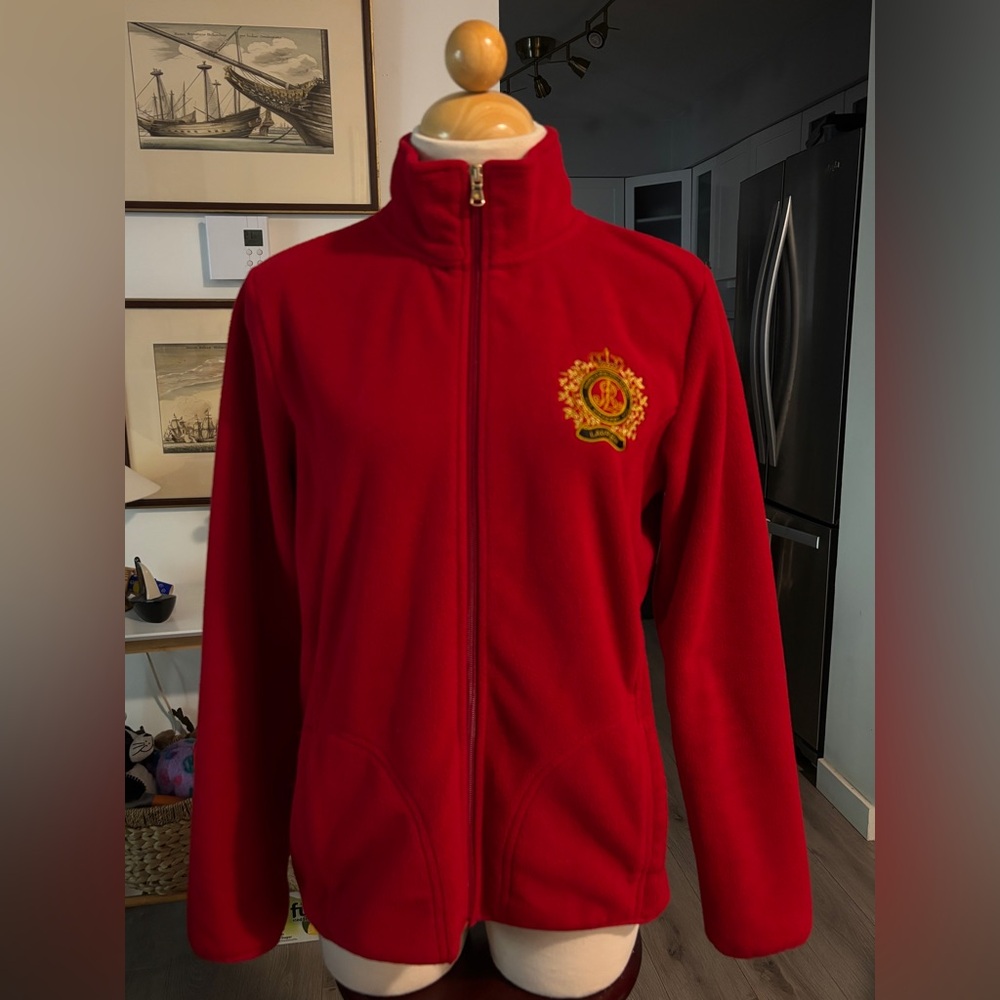 SKU:08
Ralph Lauren Red Full-Zip Fleece Jacket with Embroidered Crest